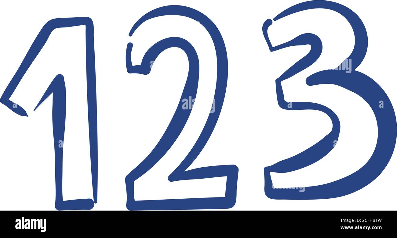 numbers count free form style icon vector illustration design Stock ...