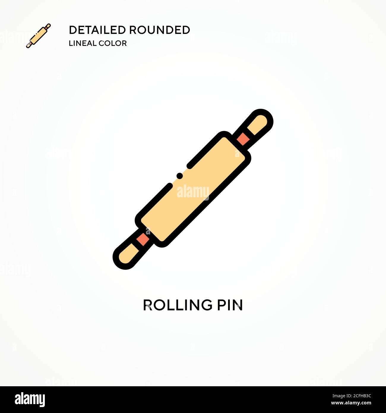 Rolling pin vector icon. Modern vector illustration concepts. Easy to