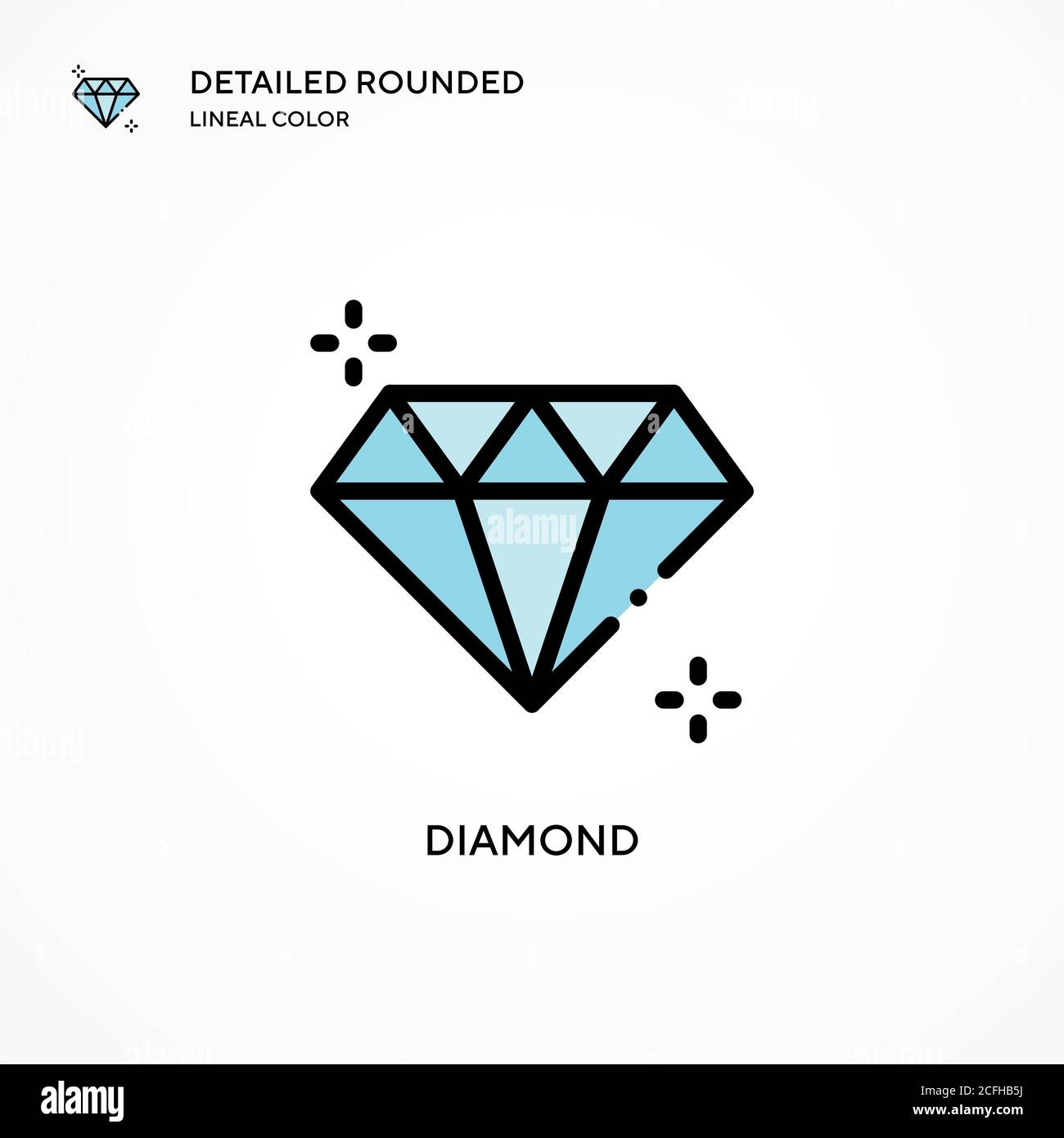 Diamond vector icon. Modern vector illustration concepts. Easy to edit ...