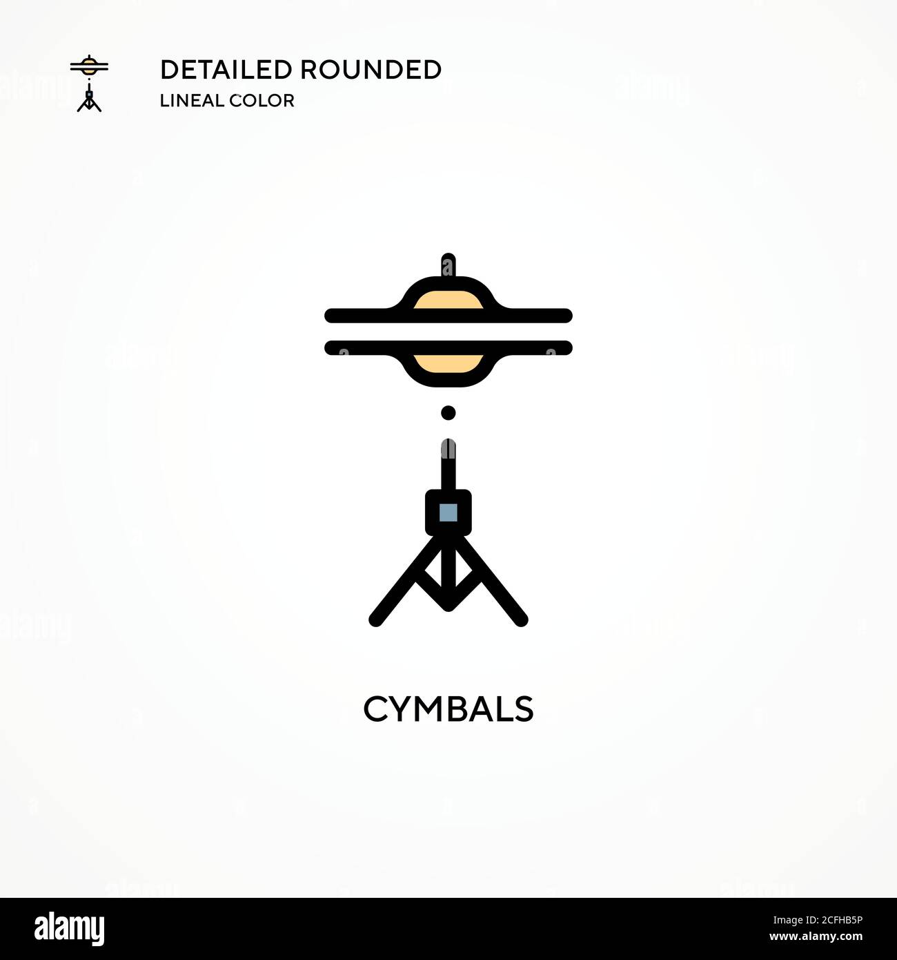 Cymbals vector icon. Modern vector illustration concepts. Easy to edit