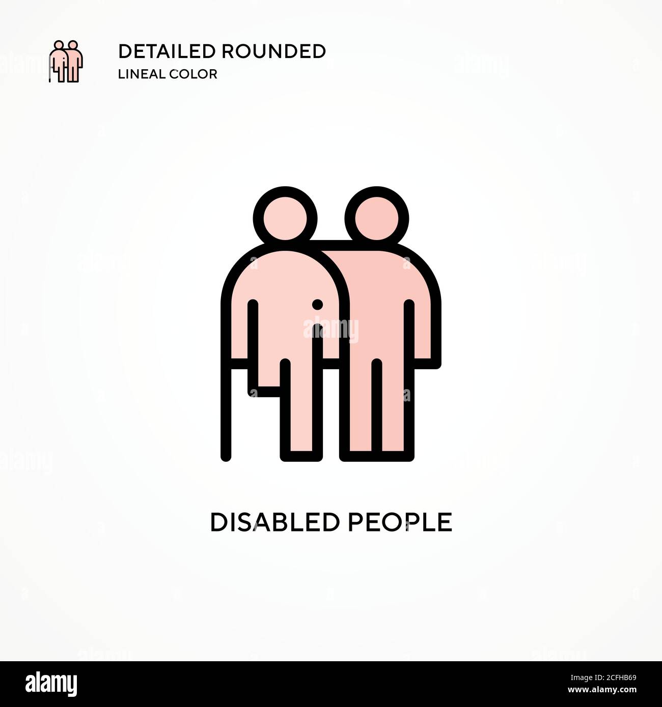 Disabled people vector icon. Modern vector illustration concepts. Easy ...