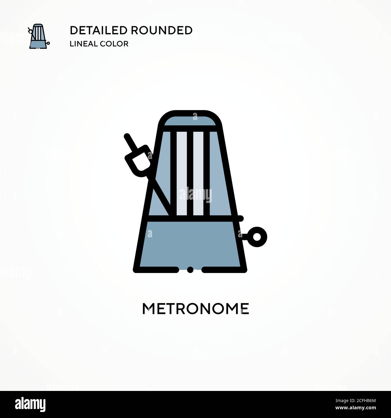 Metronome vector icon. Modern vector illustration concepts. Easy to edit and customize. Stock Vector