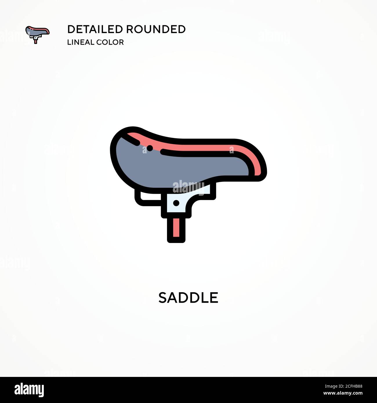 Saddle vector icon. Modern vector illustration concepts. Easy to edit and customize. Stock Vector