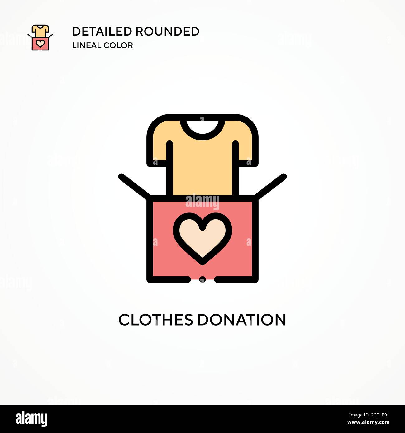 Clothes Donation Vector Icon Modern Vector Illustration Concepts Easy