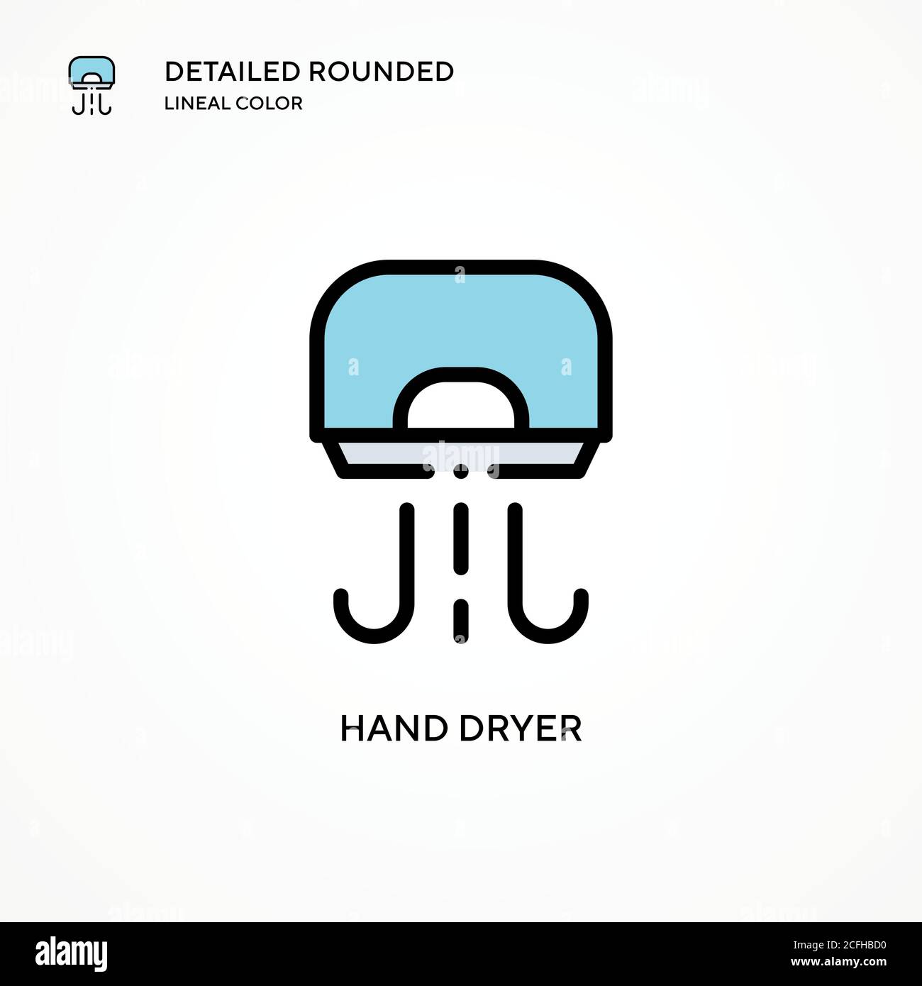 Hand dryer vector icon. Modern vector illustration concepts. Easy to
