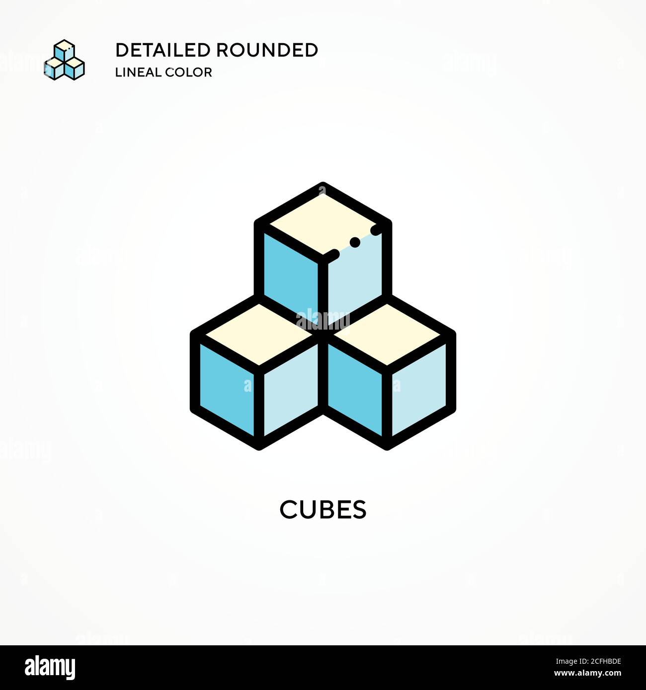 Cubes vector icon. Modern vector illustration concepts. Easy to edit and customize. Stock Vector