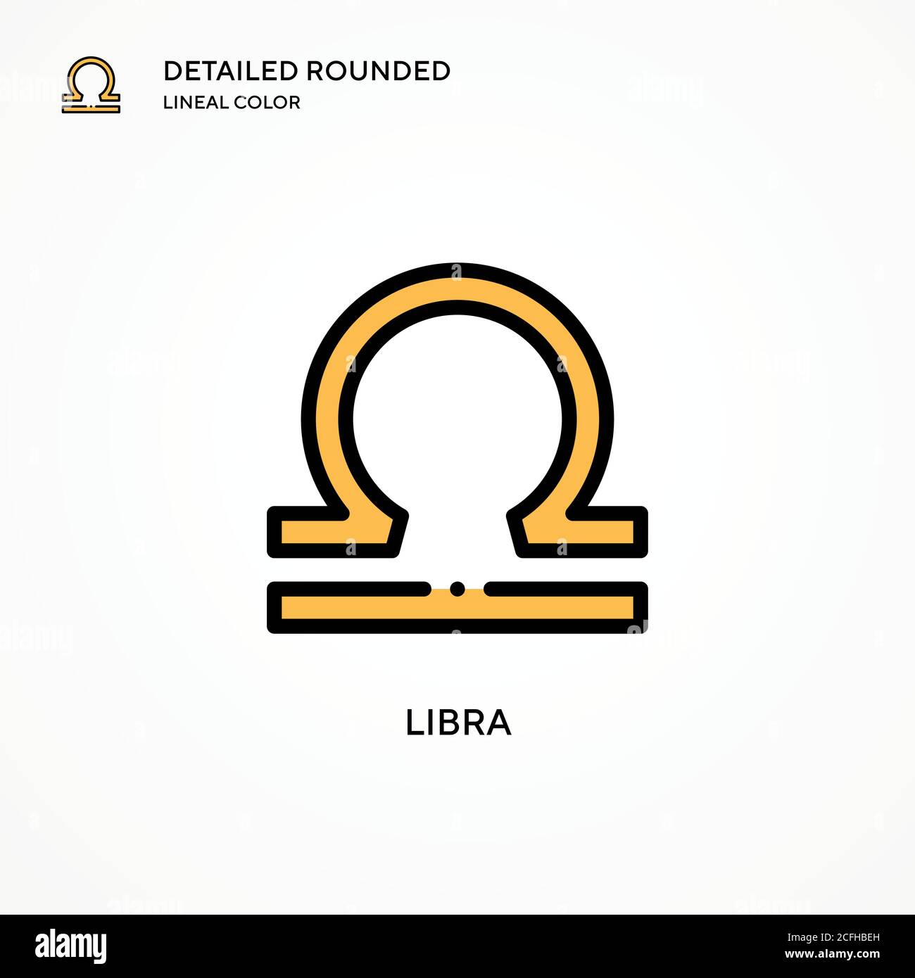 Libra vector icon. Modern vector illustration concepts. Easy to edit and customize. Stock Vector