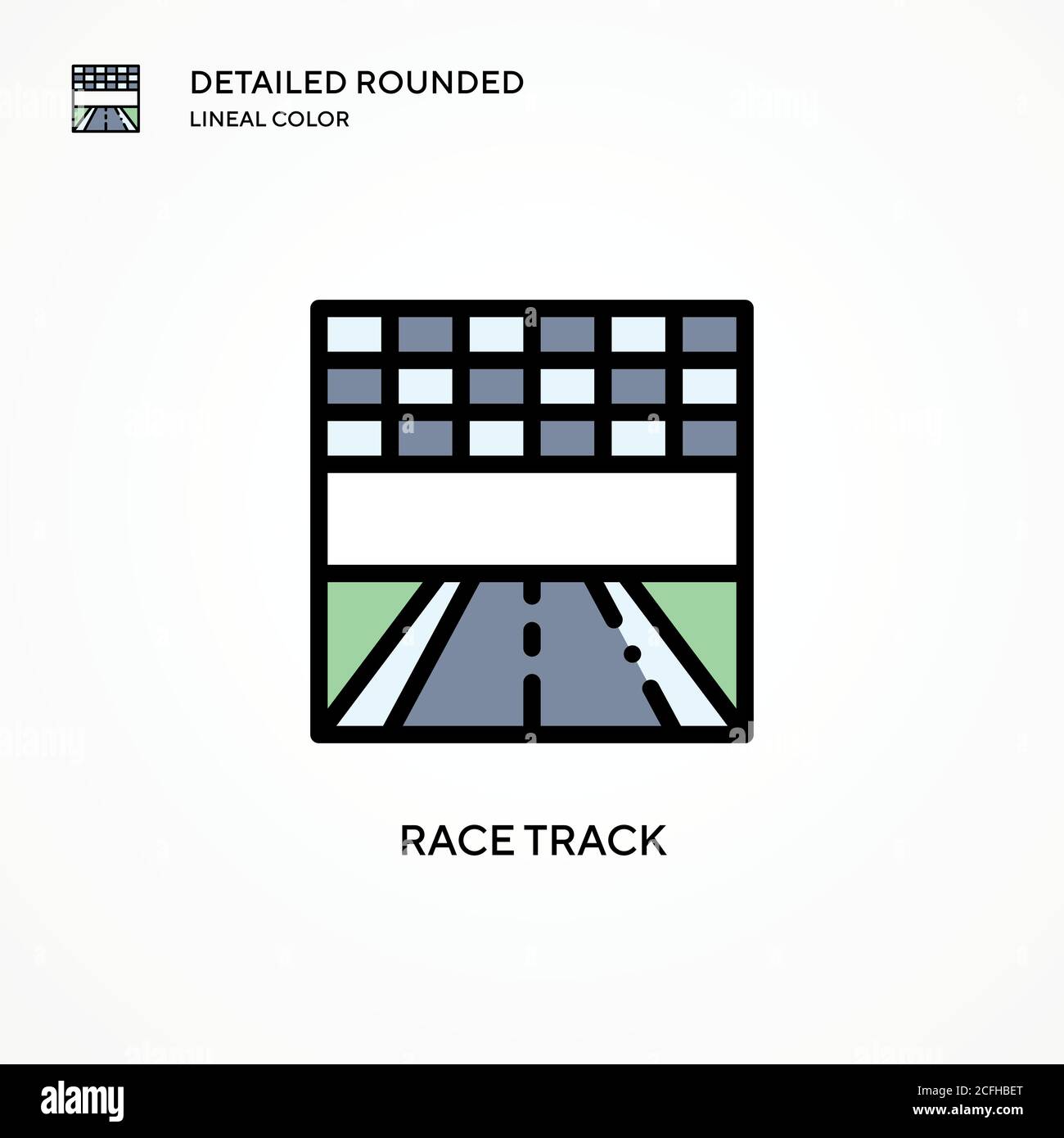 Race track vector icon. Modern vector illustration concepts. Easy to edit and customize. Stock Vector