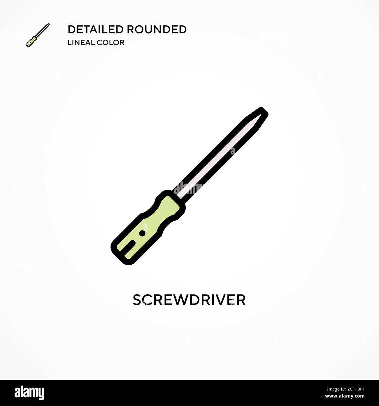 Screwdriver vector icon. Modern vector illustration concepts. Easy to edit and customize. Stock Vector