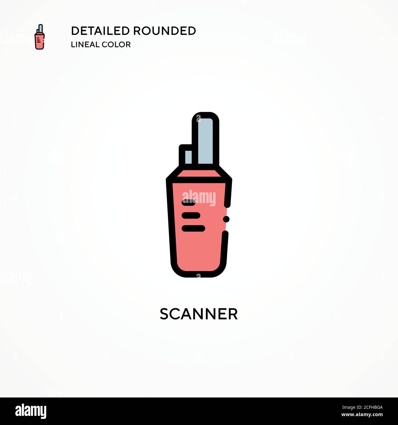 Scanner vector icon. Modern vector illustration concepts. Easy to edit and customize. Stock Vector