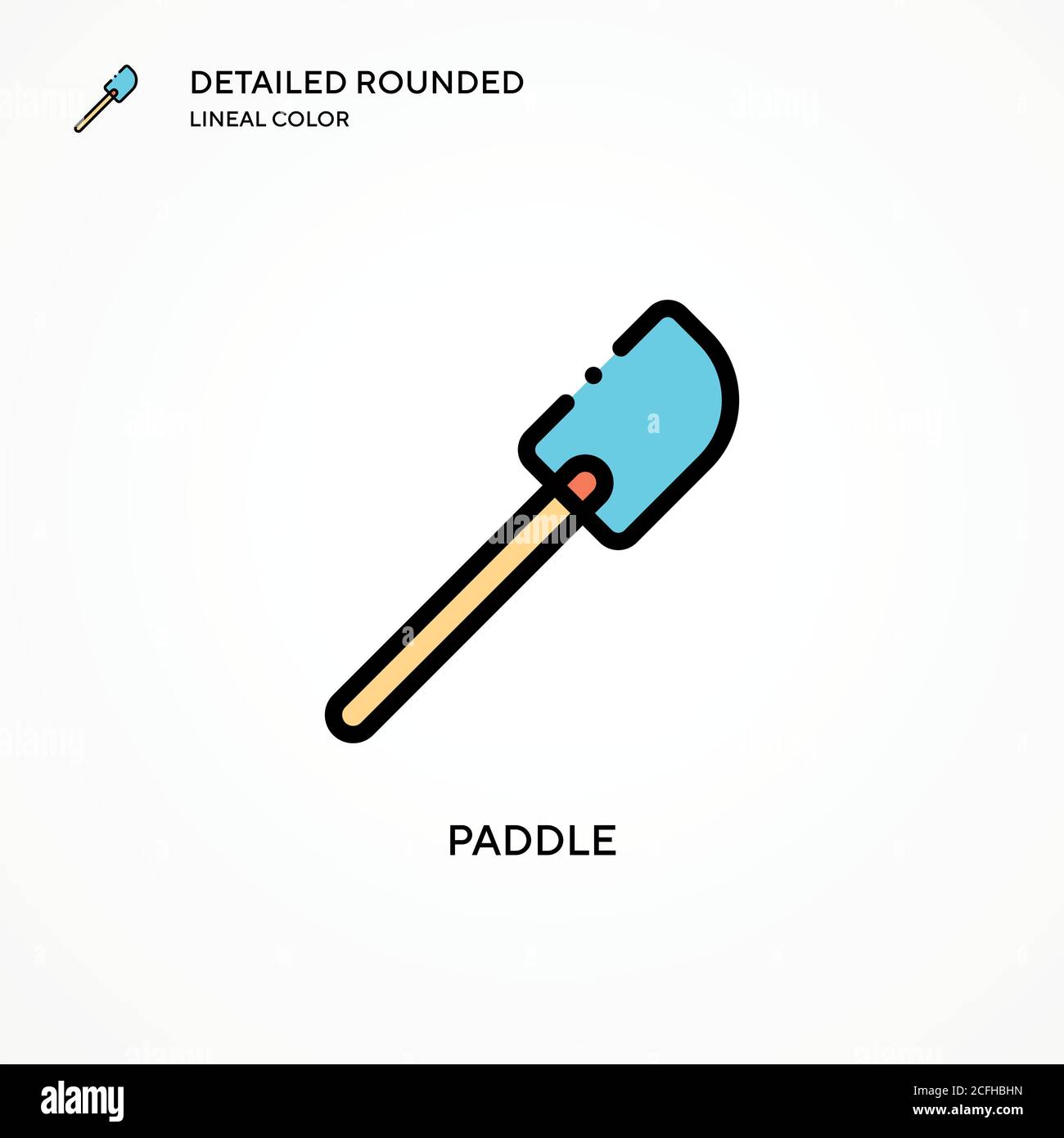 Paddle vector icon. Modern vector illustration concepts. Easy to edit and customize. Stock Vector