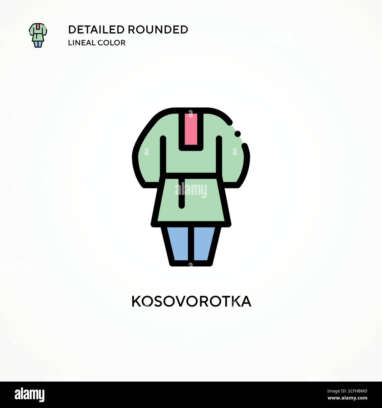 Kosovorotka vector icon. Modern vector illustration concepts. Easy to edit and customize. Stock Vector