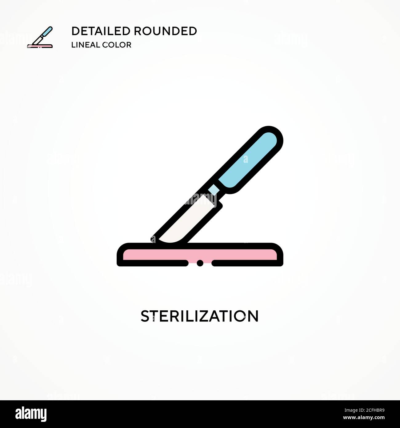 Sterilization vector icon. Modern vector illustration concepts. Easy to edit and customize Stock