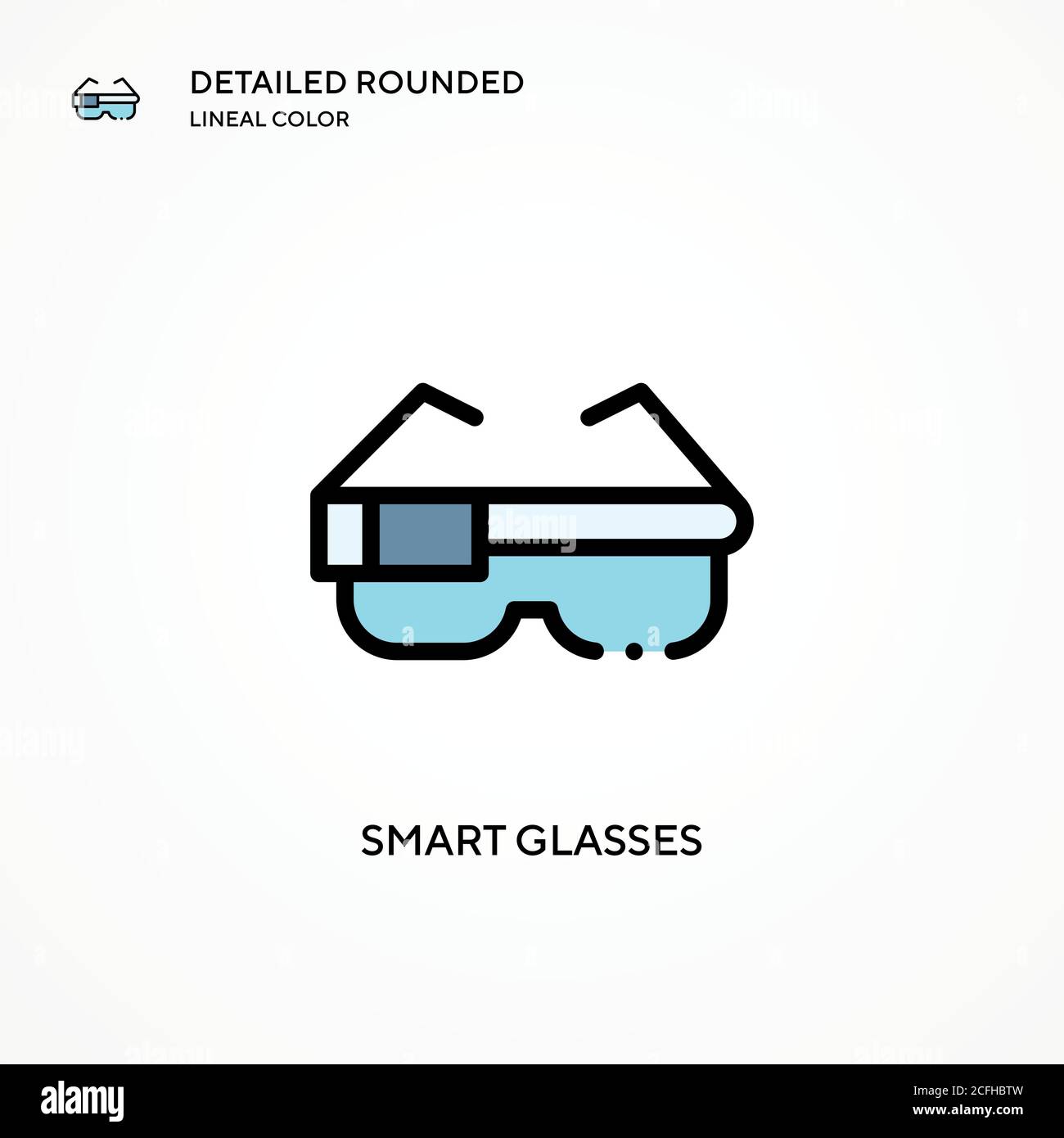 Smart glasses vector icon. Modern vector illustration concepts. Easy to