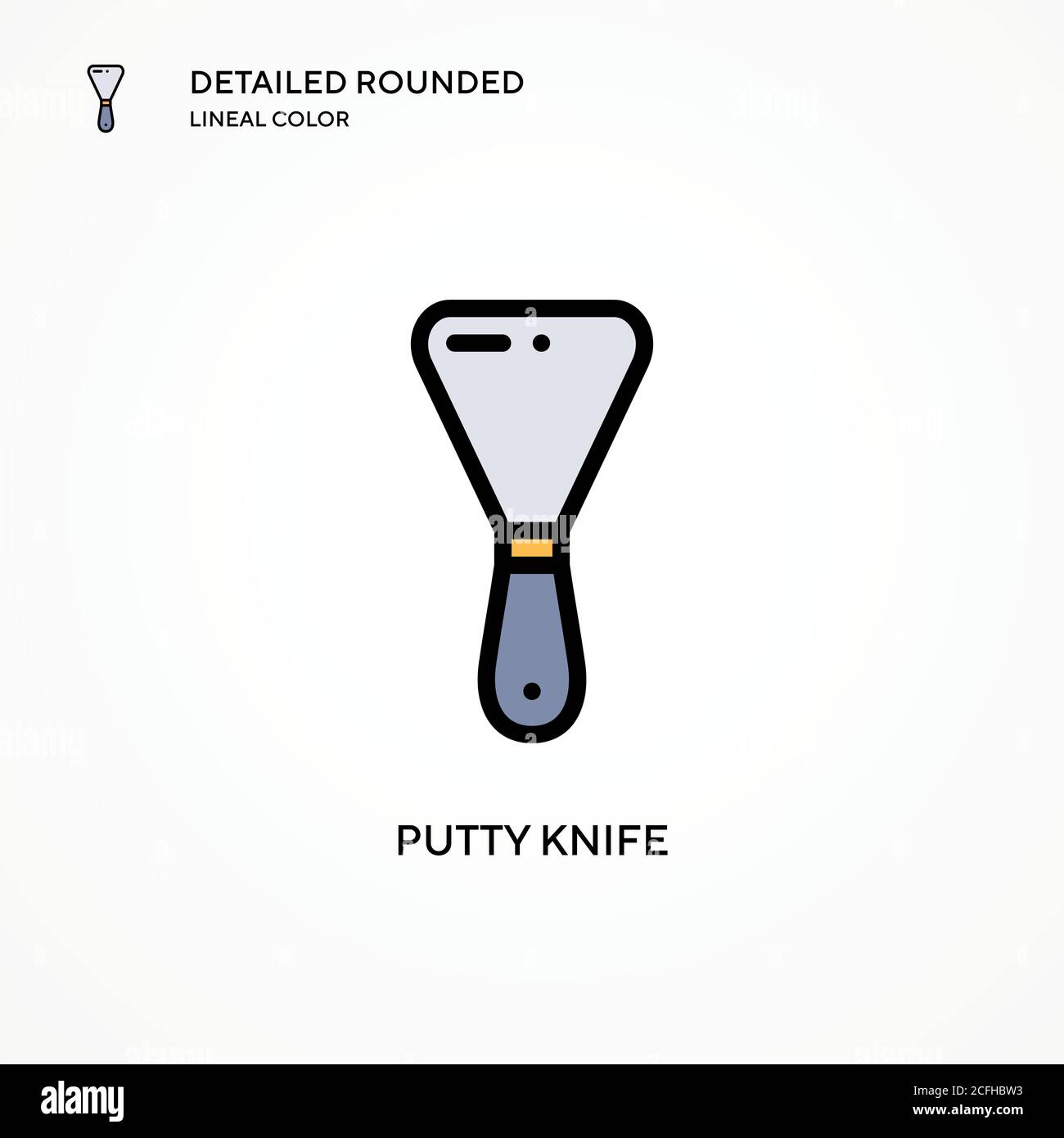 Putty knife vector icon. Modern vector illustration concepts. Easy to edit and customize. Stock Vector