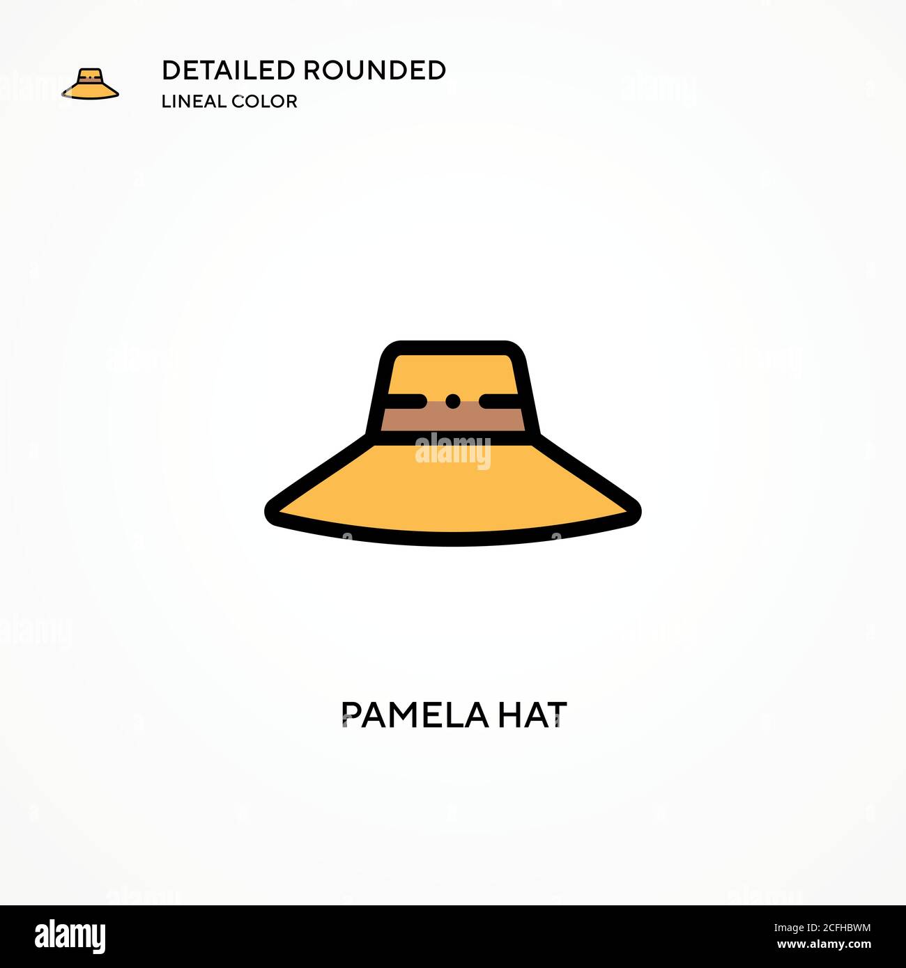 Pamela hat vector icon. Modern vector illustration concepts. Easy to edit and customize. Stock Vector