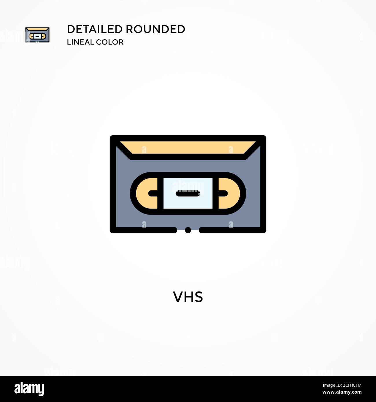Vhs vector icon. Modern vector illustration concepts. Easy to edit and customize. Stock Vector