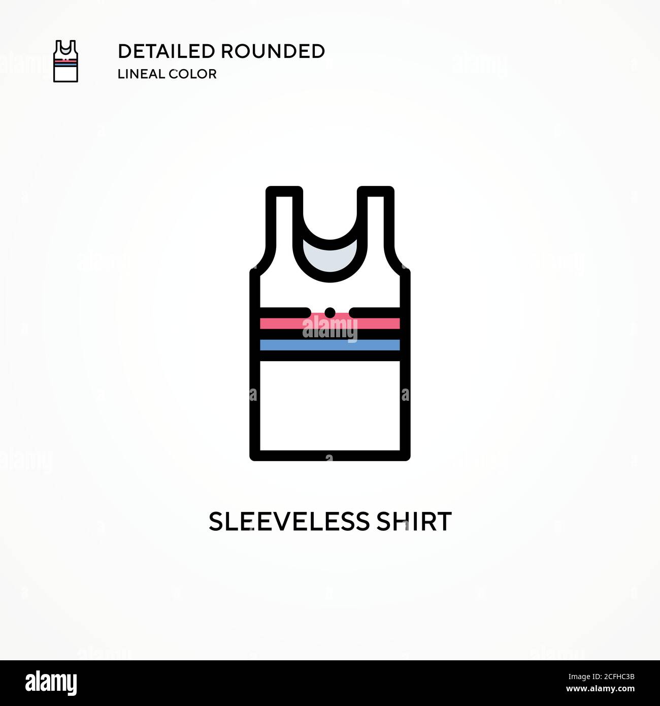 Sleeveless shirt vector icon. Modern vector illustration concepts. Easy