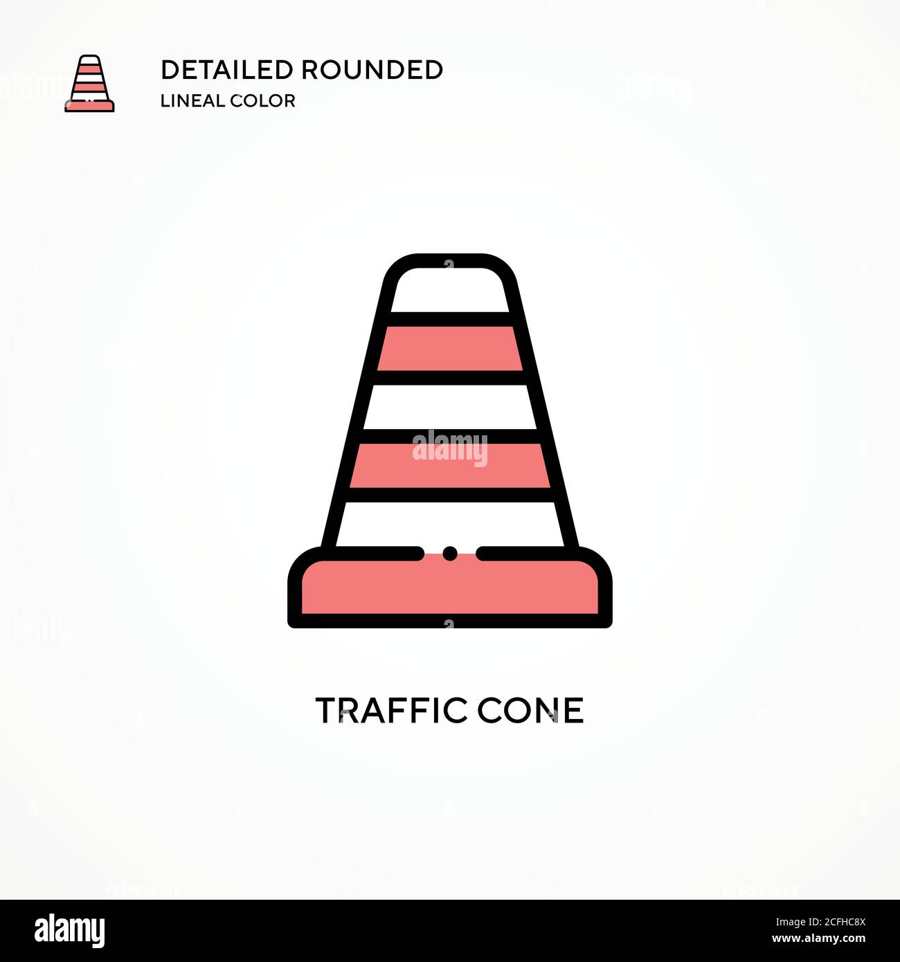 Traffic cone vector icon. Modern vector illustration concepts. Easy to