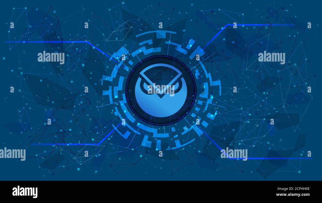 Gnosis GNO token symbol of the DeFi project in a digital circle with a  cryptocurrency theme on a blue background. Cryptocurrency icon.  Decentralized Stock Vector Image & Art - Alamy