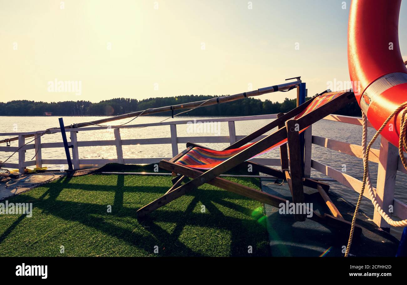 Sunbeds on cruise ship deck hi-res stock photography and images - Alamy