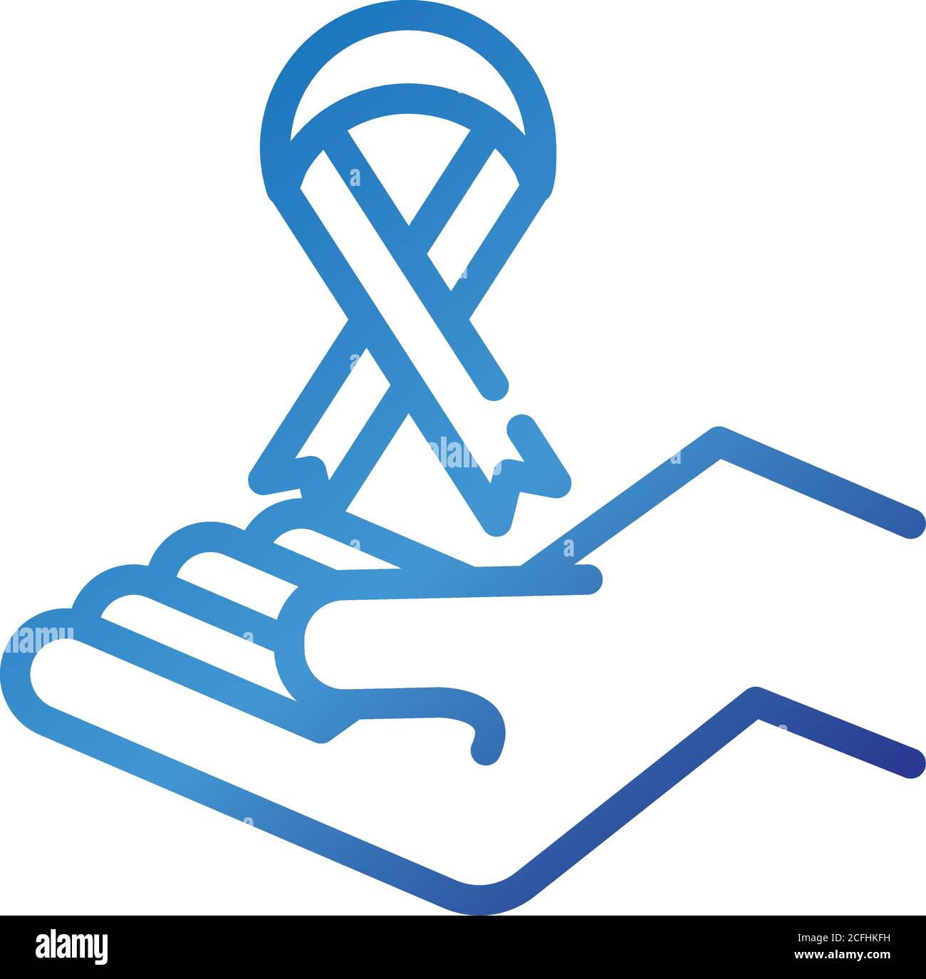 Hand lifting ribbon campaign Stock Vector Images - Alamy