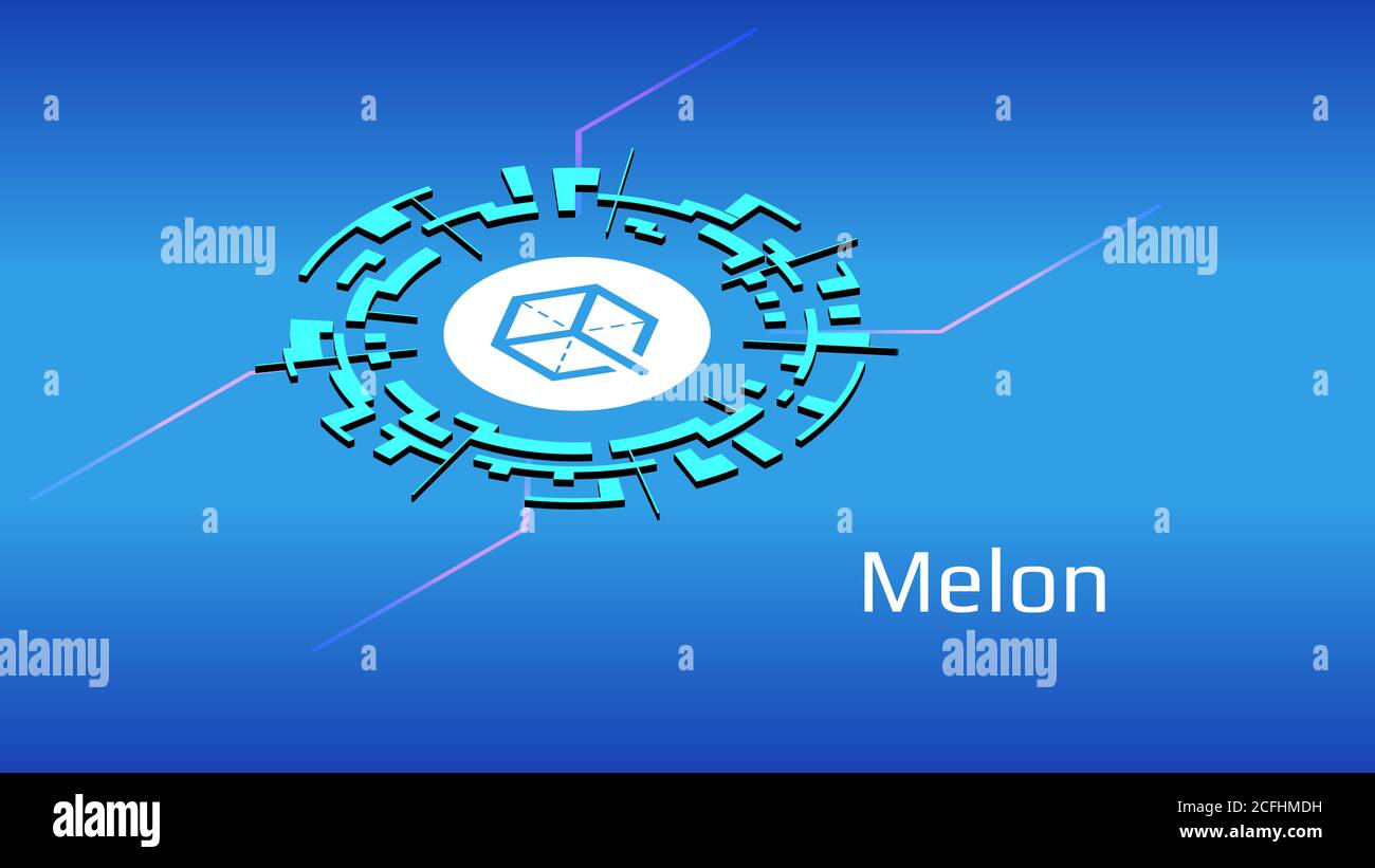 Melon MLN cryptocurrency token symbol of the DeFi project in circle with  PCB tracks on gold background. Currency icon. Decentralized finance Stock  Photo - Alamy