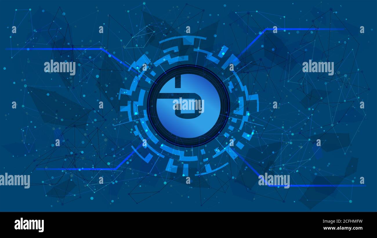 bZx Protocol BZRX token symbol of the DeFi project in a digital circle with  a cryptocurrency theme on a blue background. Cryptocurrency icon Stock  Photo - Alamy