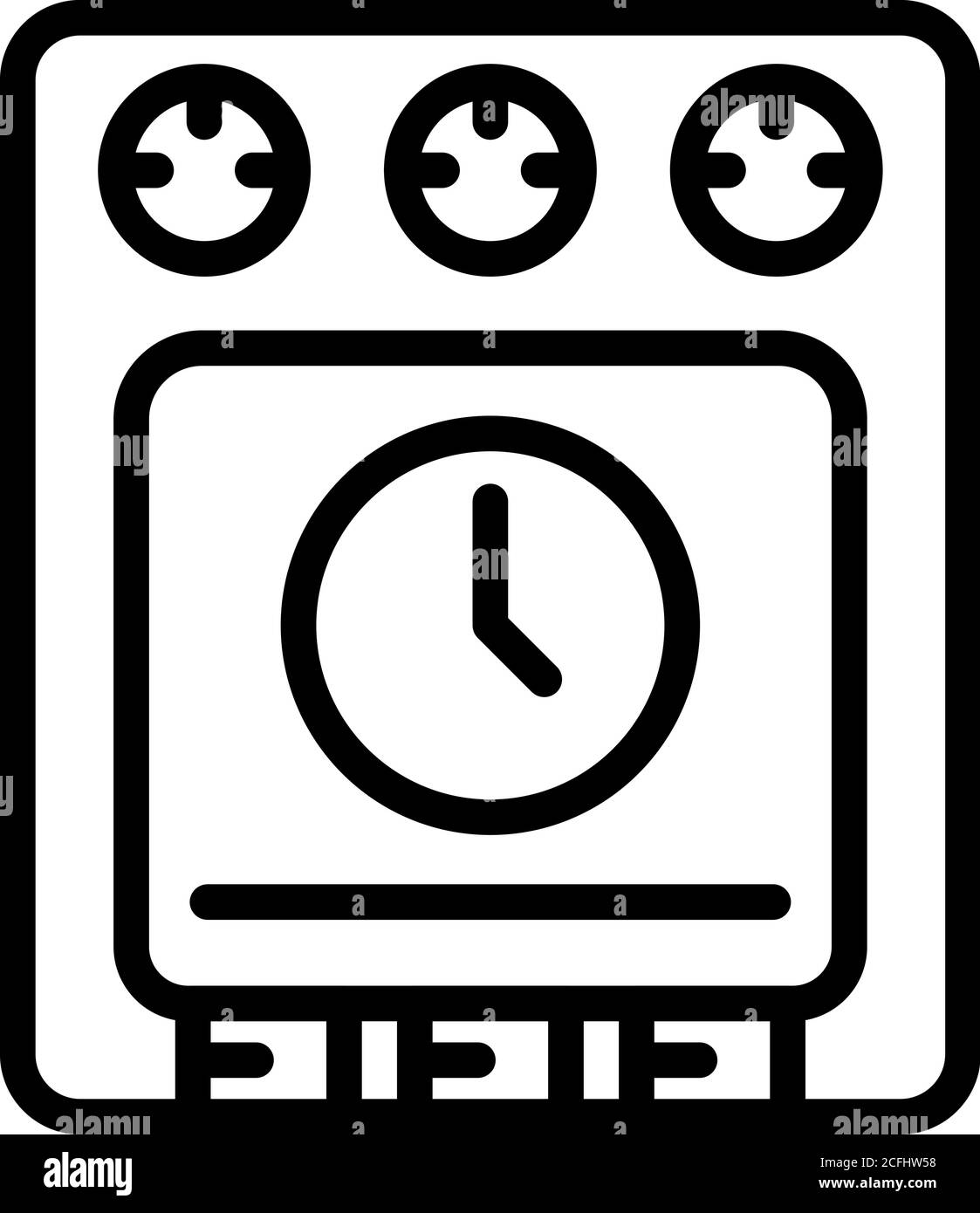 Timer oven icon, outline style Stock Vector Image & Art - Alamy