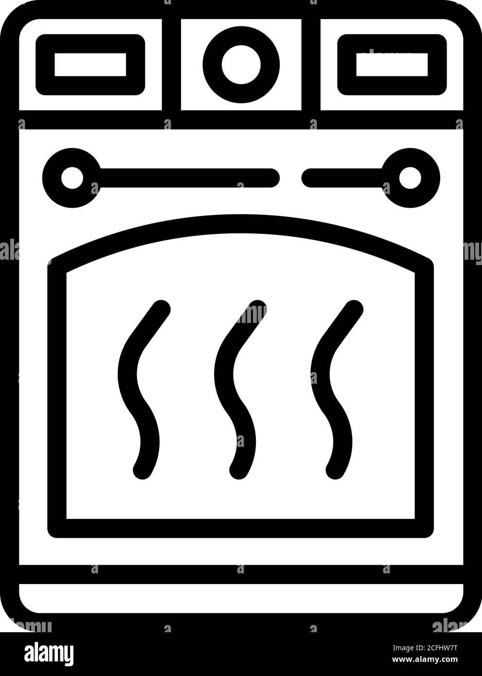 Kitchen stove gas icon, outline style Stock Vector