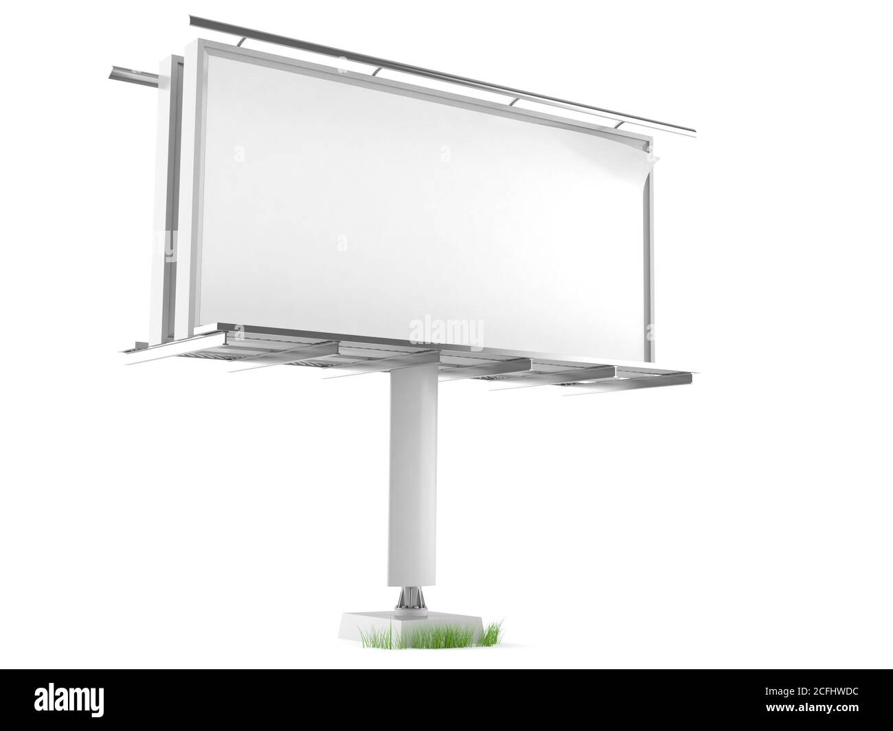 Blank billboard isolated on white background Stock Photo - Alamy