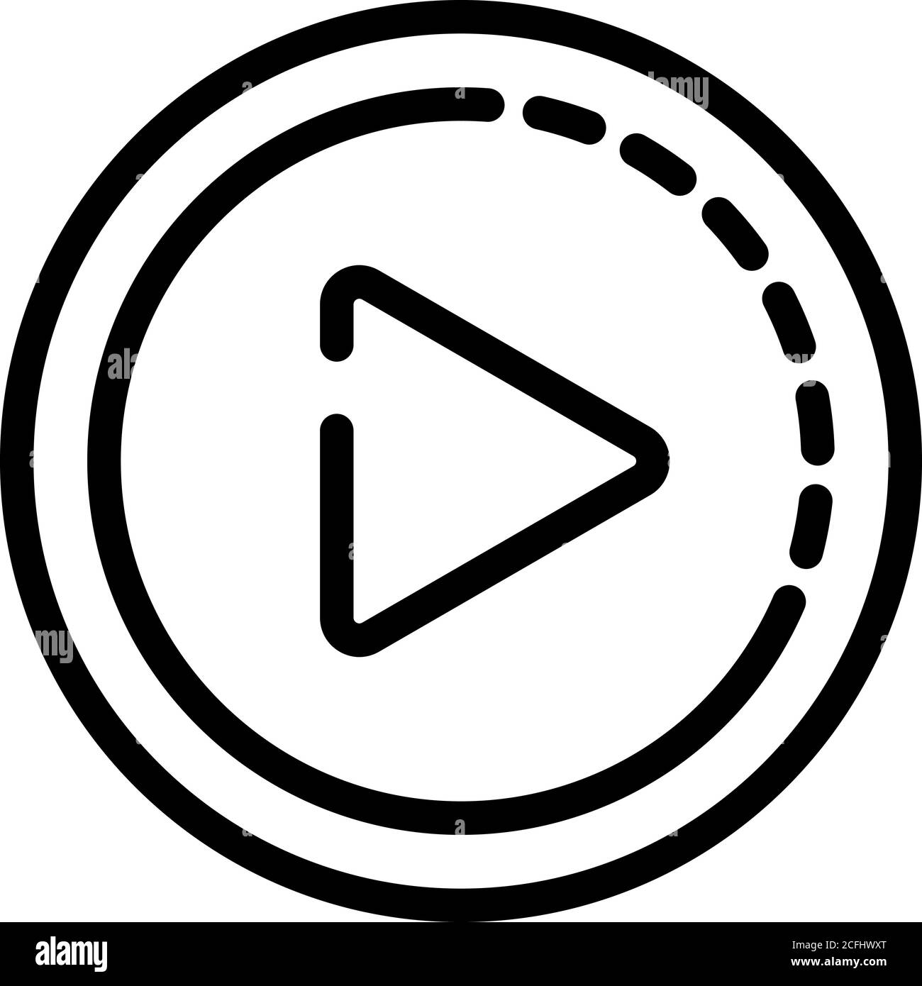 Play button icon. Music and video forward click shape symbol. Push arrow start  player media. New EPS 10 Vector illustration Stock Vector