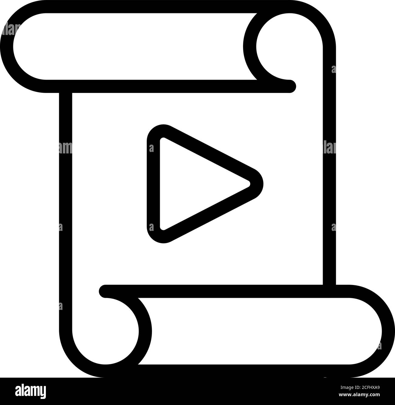 Sheet playlist icon, outline style Stock Vector