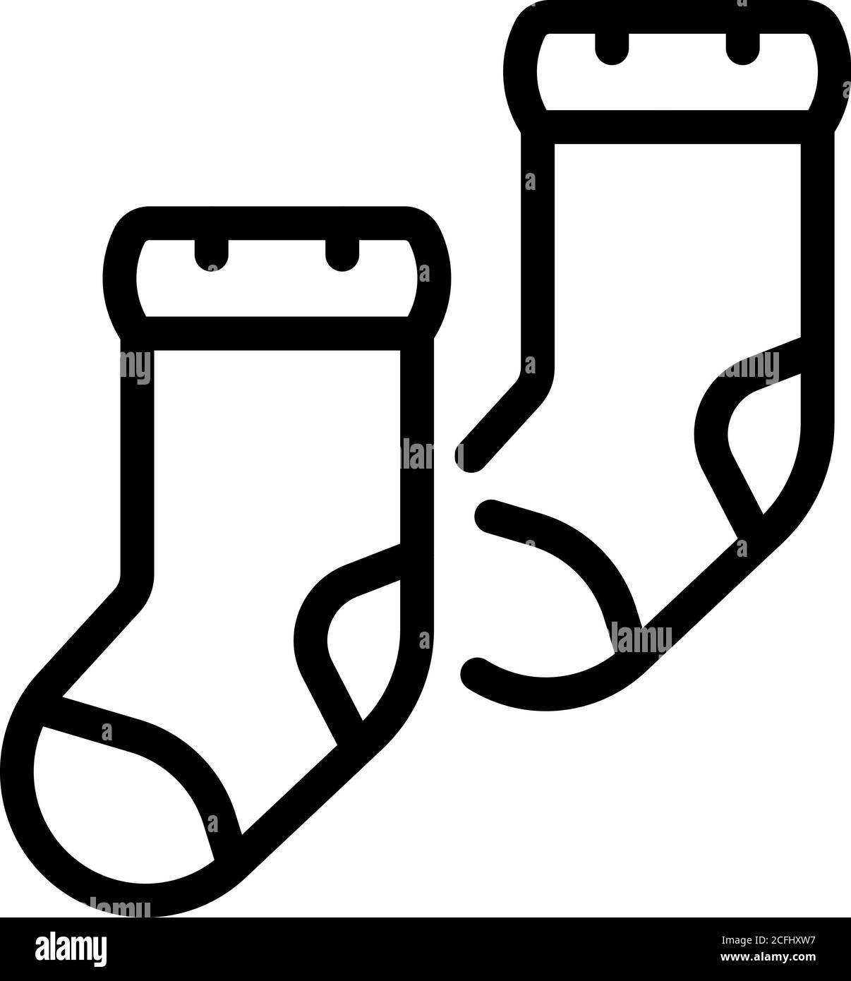 Baby socks icon, outline style Stock Vector Image & Art - Alamy