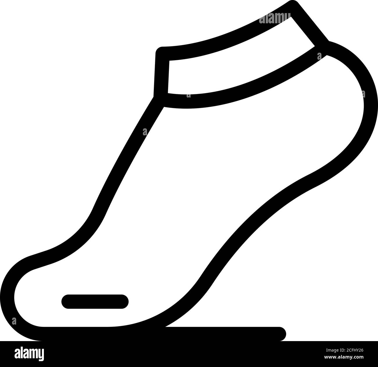 Soccer sock icon, outline style Stock Vector