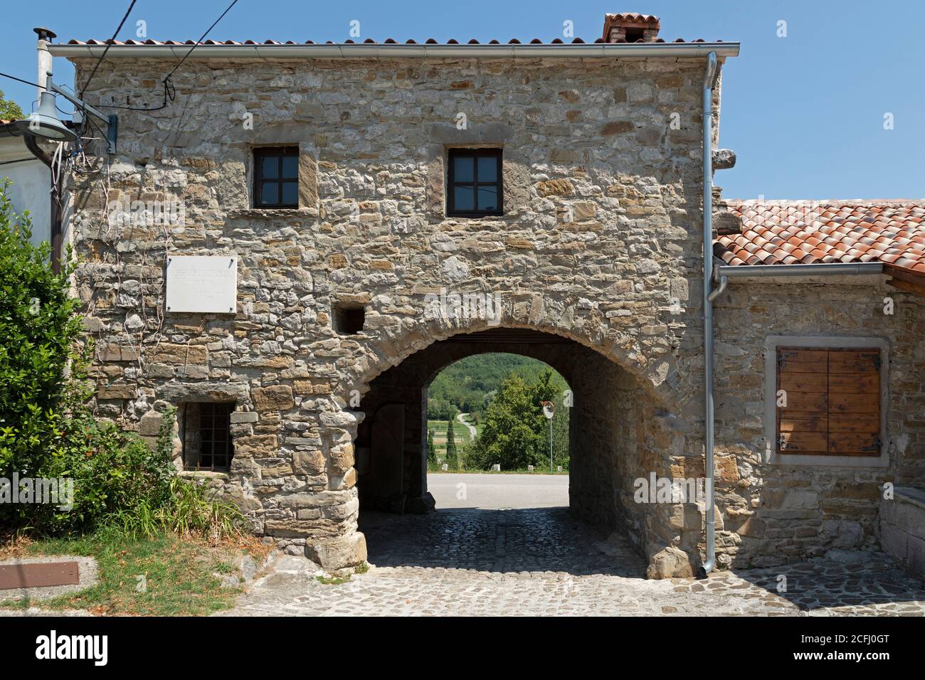 town gate, Roc, Istria, Croatia Stock Photo