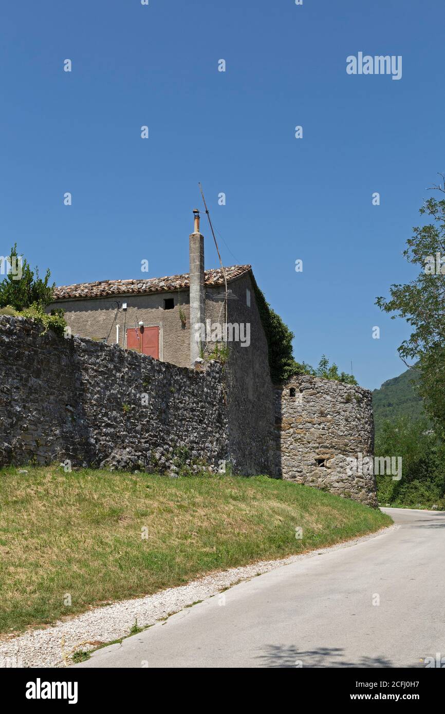town wall, Roc, Istria, Croatia Stock Photo