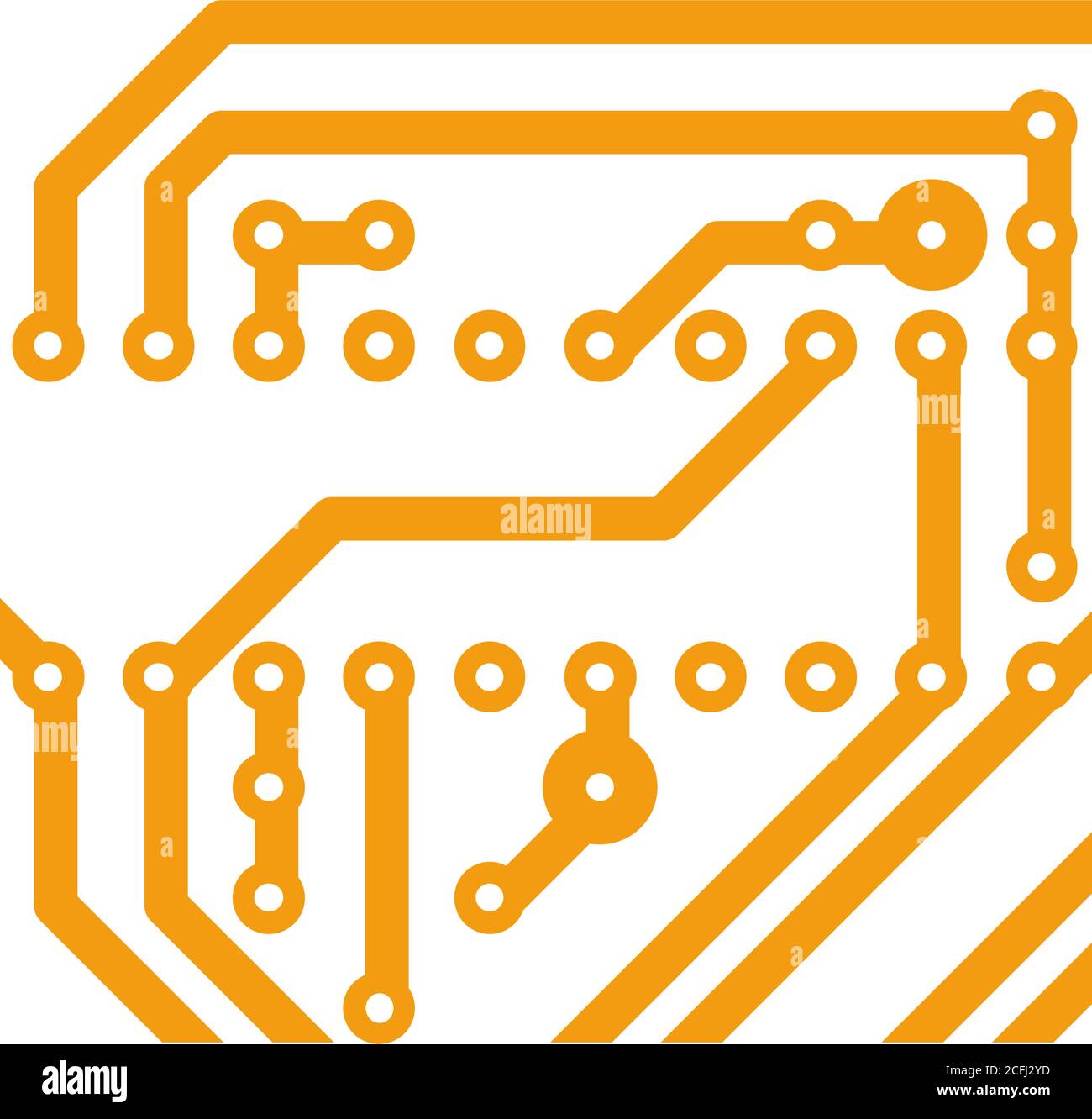 Circuit Board Icon. Flat Color Design. Vector Illustration Stock Vector ...
