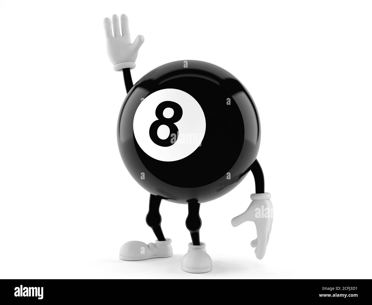 Eight ball character isolated on white background Stock Photo Alamy