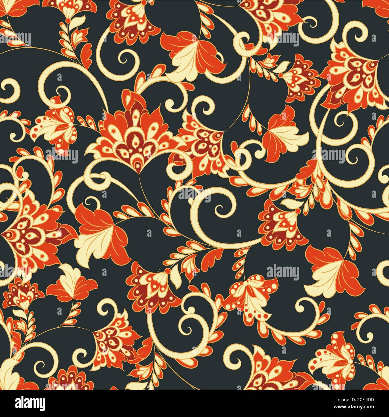Vintage floral seamless pattern. Vector wallpaper Stock Vector Image ...