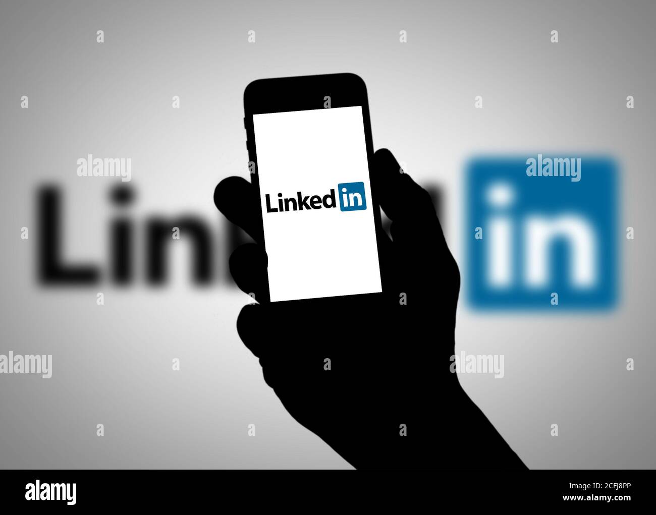 LINKEDIN app Stock Photo
