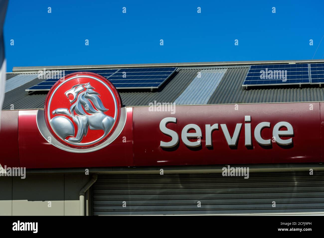 Some Holden car service centres remain such as this one near Ballarat Stock Photo