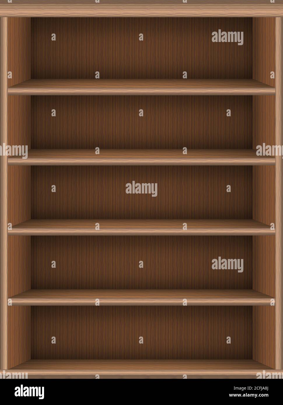 Bookshelf virtual library. realistic wooden online media books