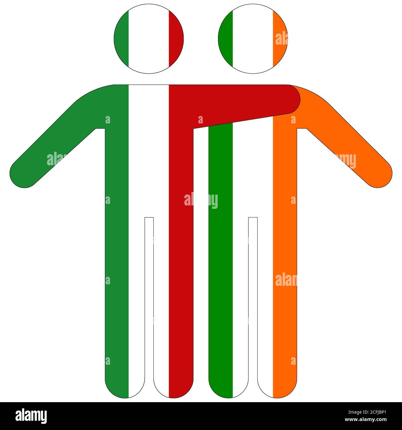 Irish Italian Unity Italy - Ireland / friendship concept on white background Stock Photo ...