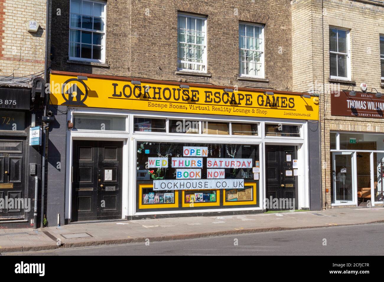 The Lockhouse Escape Games  on Regent Stree, Cambridge, Cambridgeshire, UK. Stock Photo