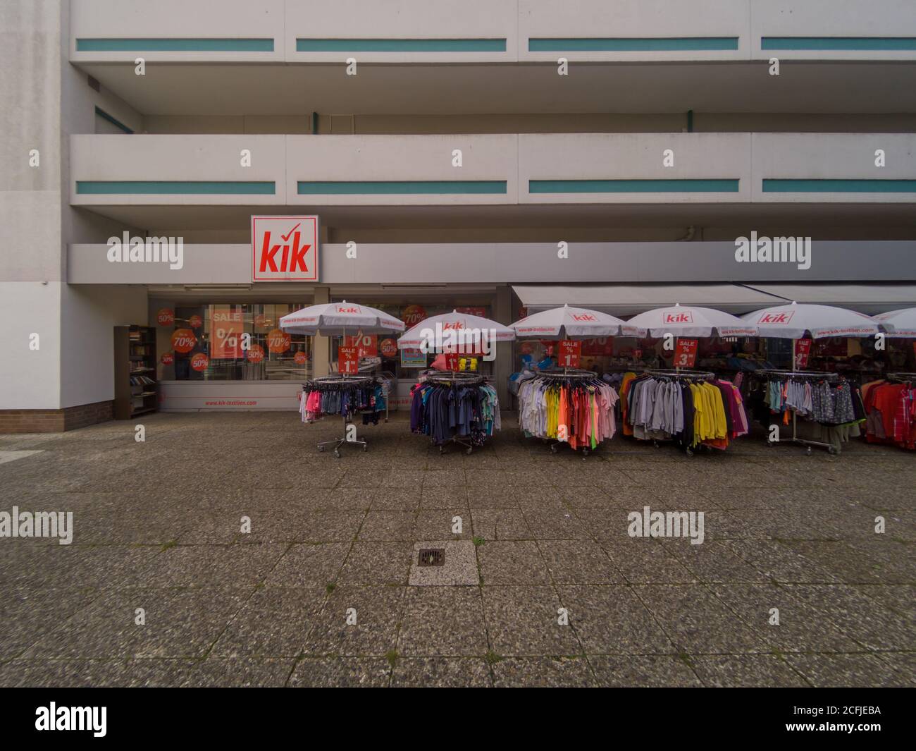 Special sale in KIK shop store front view in Germany, Hanover, Germany,  31.8.2020 KIK is a famous brand of cheap clothing and accessories Stock  Photo - Alamy