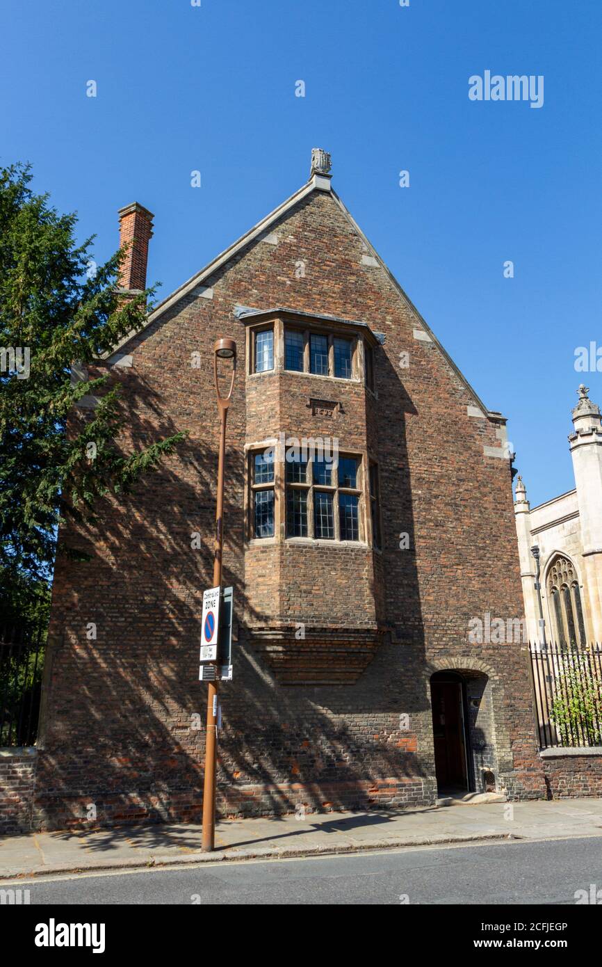 Peterhouse Porters Lodge, University of Cambridge college, Trumpington Street, Cambridge, Cambridgeshire, UK. Stock Photo