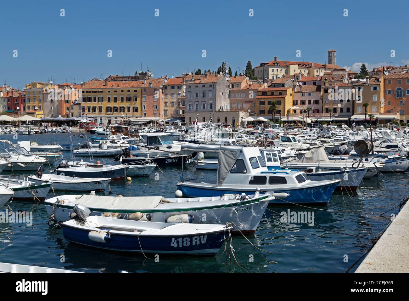 harbour, Rovinj, Istria, Croatia Stock Photo