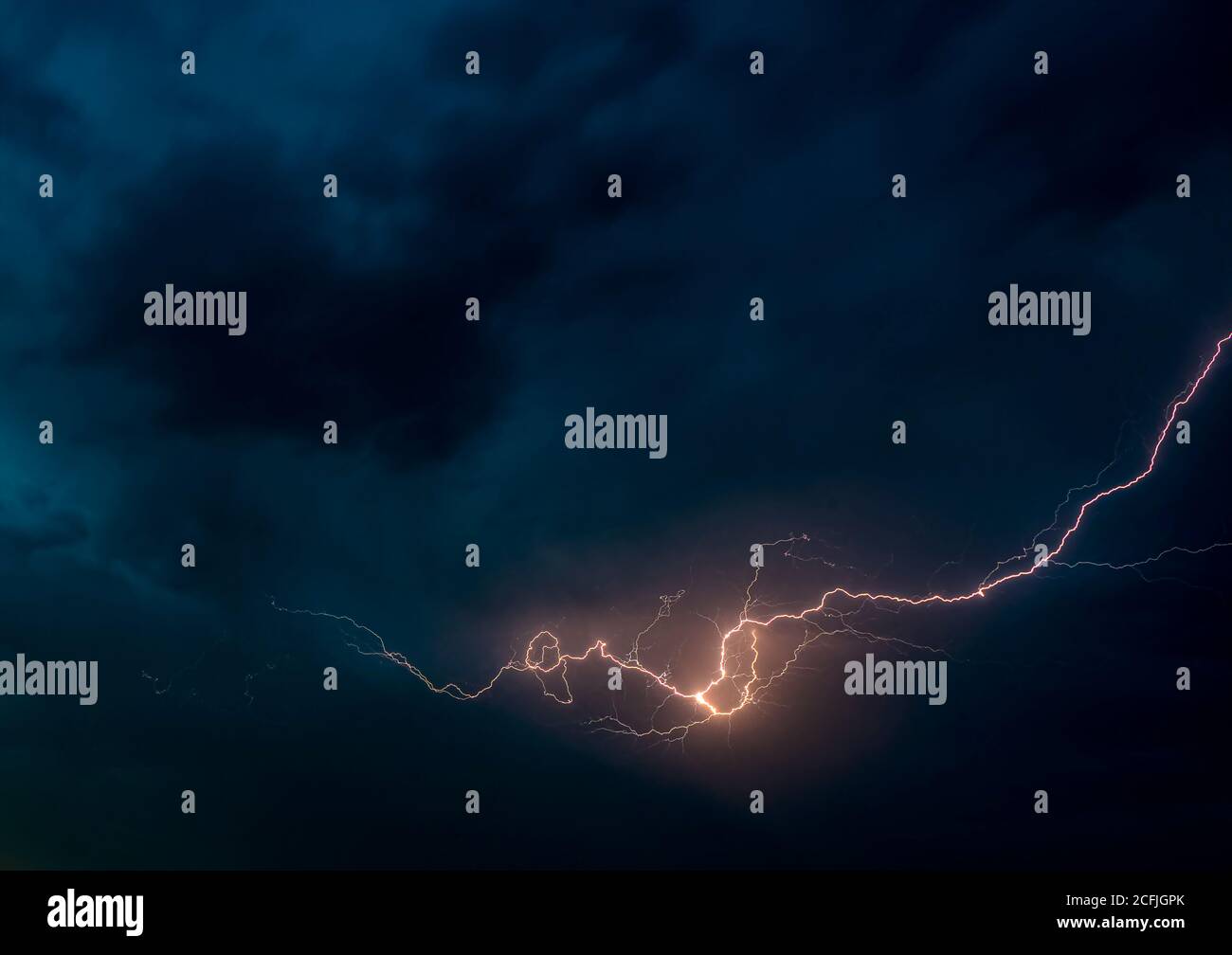 lightning in the dark sky Stock Photo - Alamy