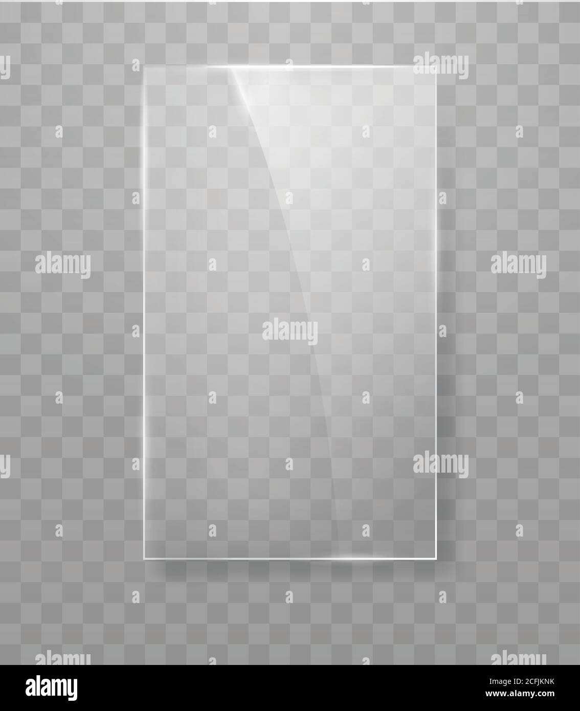 Glass frame. Isolated on transparent background. Vector illustration